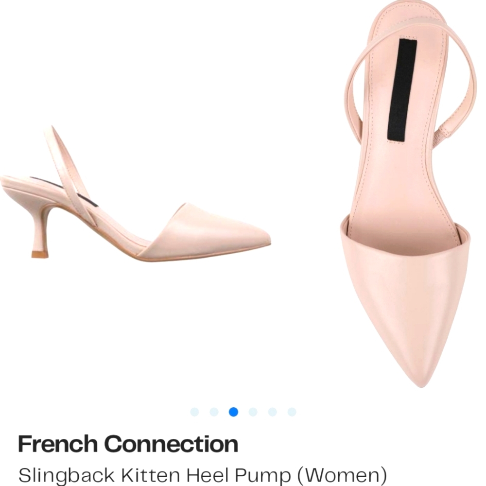 Sz 11 French Connection Kitten Heel Slingback